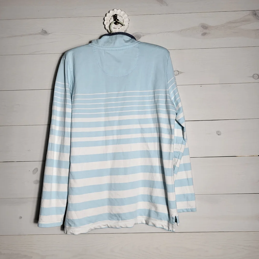 L.L.Bean Shirt Rugby Nautical Cotton Striped Preppy Academia. - Picture 4 of 6